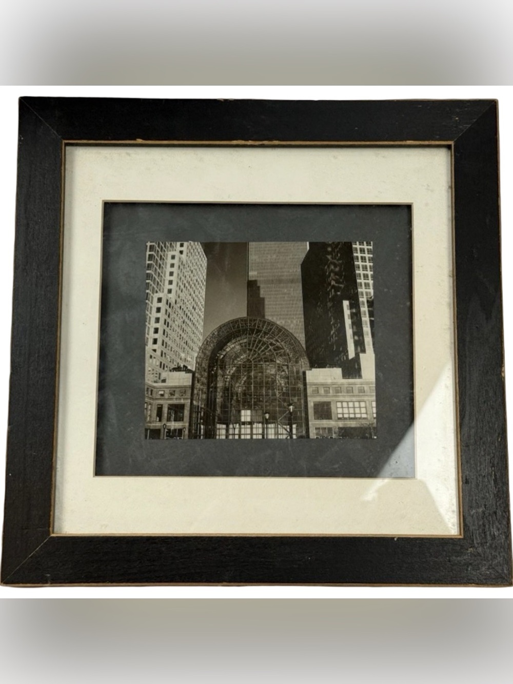 Wolodymyr Gritsik NYC Framed Art Set: Flat Iron & Brooklyn Bridge B&W Prints